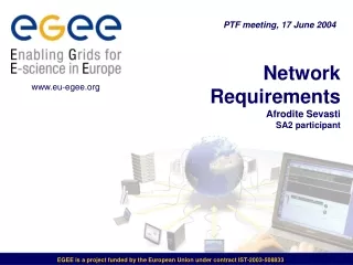 Network Requirements Afrodite Sevasti SA2 participant