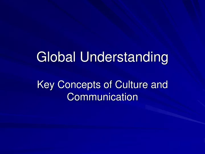 global understanding