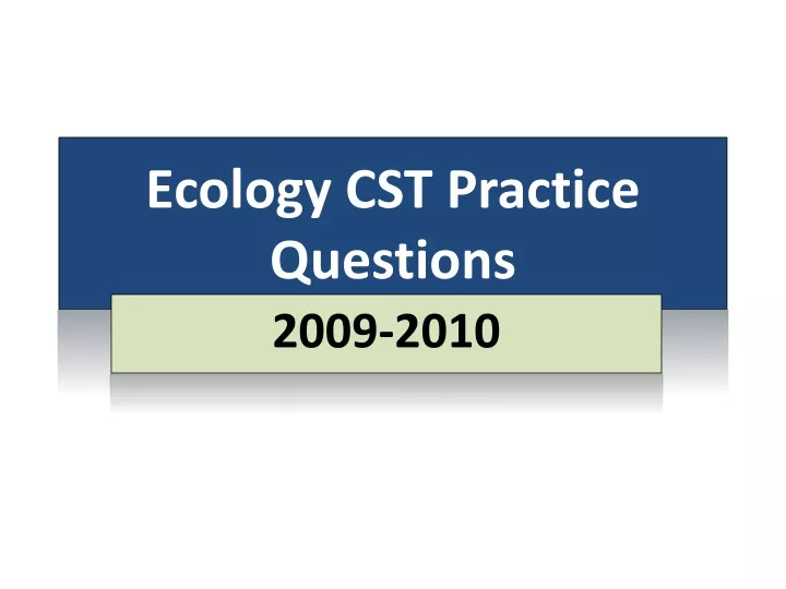 ecology cst practice questions