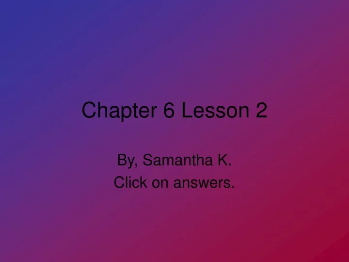 chapter 6 lesson 2