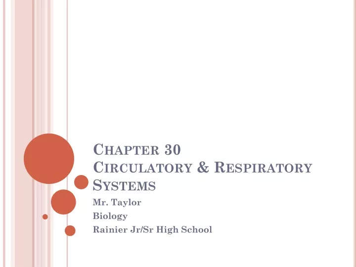 chapter 30 circulatory respiratory systems