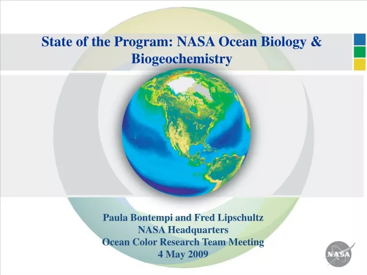 state of the program nasa ocean biology