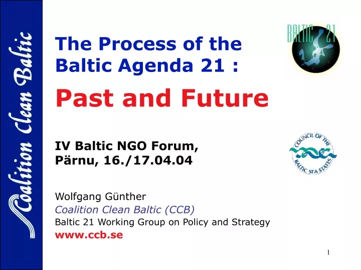 the process of the baltic agenda 21 past and future