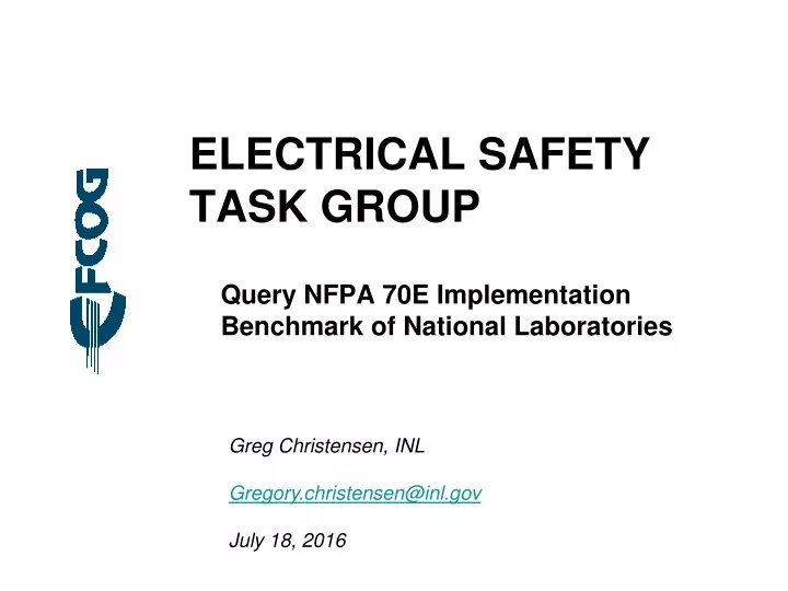electrical safety task group