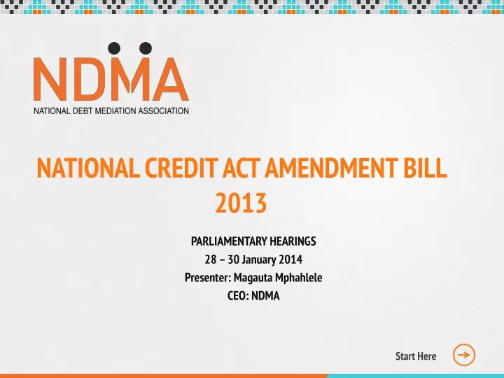 national credit act amendment bill 2013