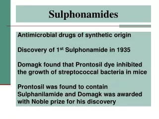 Sulphonamides
