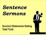 Inspirational Sentence Sermons for Daily Living - slide 1
