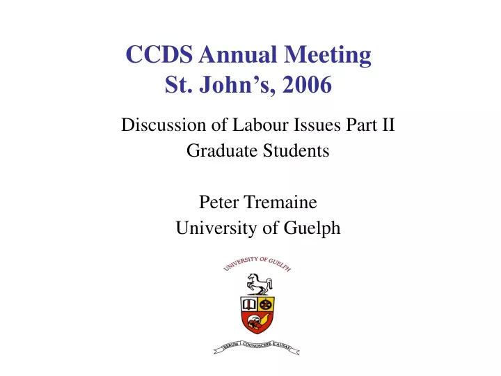 ccds annual meeting st john s 2006