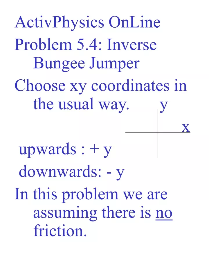 activphysics online problem 5 4 inverse bungee