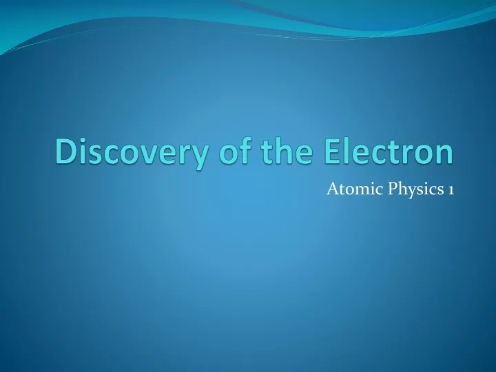 discovery of the electron