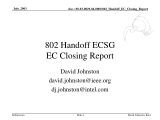 802 Handoff ECSG EC Closing Report