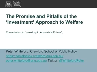 Peter Whiteford, Crawford School of Public Policy https://socialpolicy.crawford.anu.au/