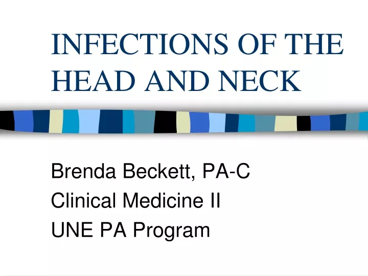 infections of the head and neck