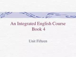 An Integrated English Course  Book 4