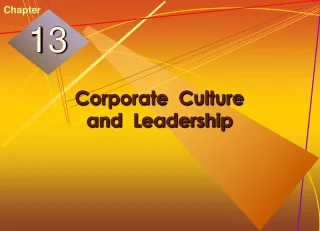 Corporate  Culture and  Leadership