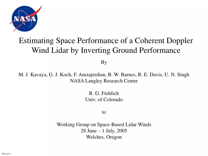 estimating space performance of a coherent doppler wind lidar by inverting ground performance