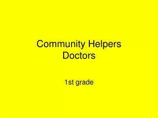 Community Helpers Doctors