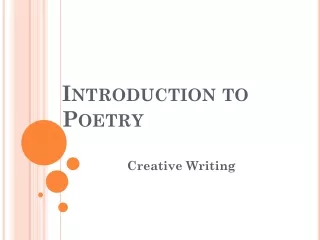 Introduction to Poetry