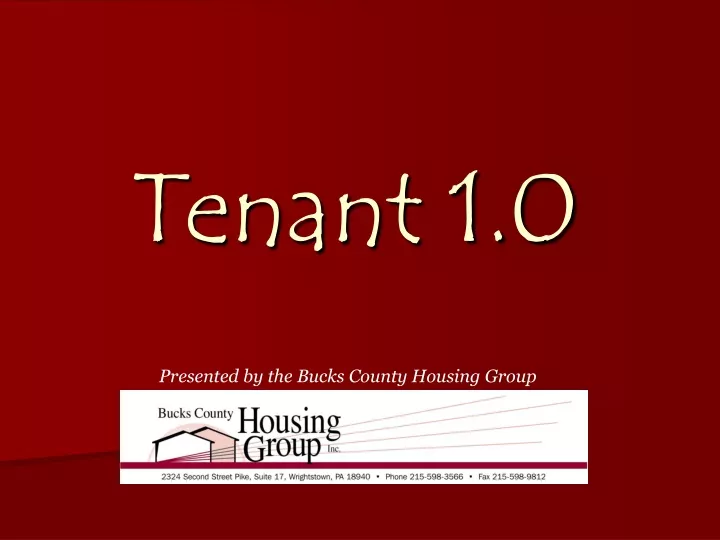 tenant 1 0