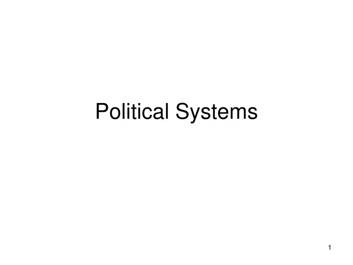 political systems