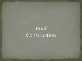 Roof Construction