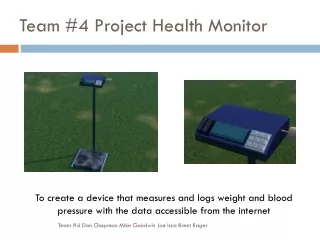 Team #4 Project Health Monitor