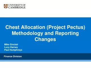 Chest Allocation (Project Pectus) Methodology and Reporting Changes
