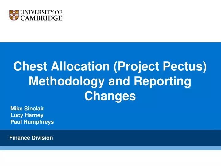 chest allocation project pectus methodology and reporting changes