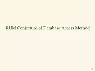 RUM Conjecture of Database Access Method