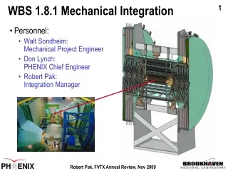 WBS 1.8.1 Mechanical Integration
