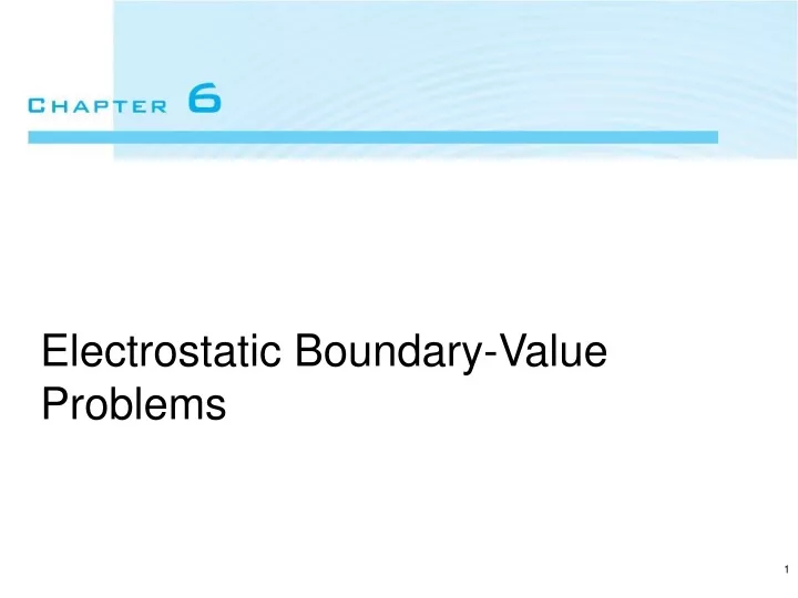 electrostatic boundary value problems