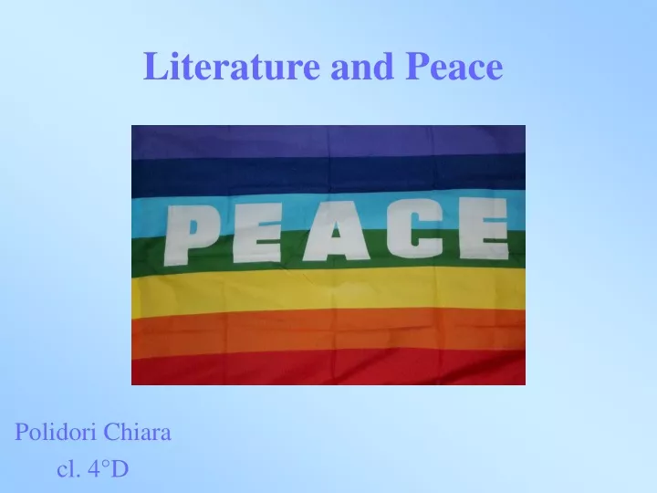 literature and peace