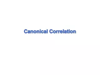 Canonical Correlation