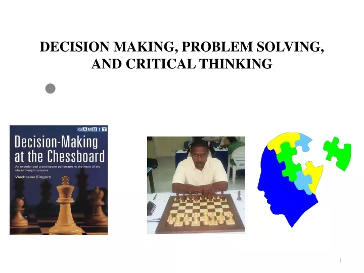 decision making problem solving and critical thinking