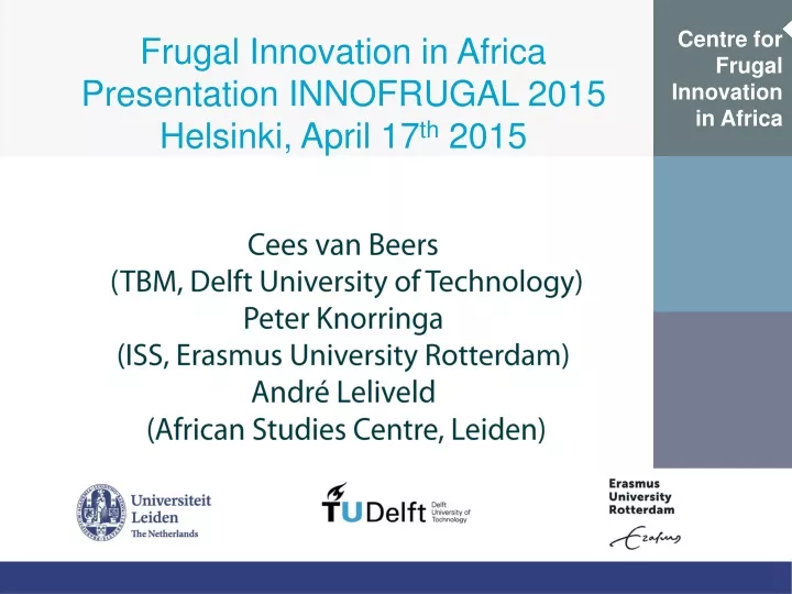 centre for frugal innovation in africa