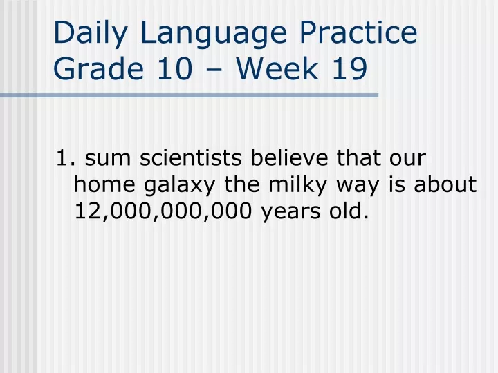 daily language practice grade 10 week 19