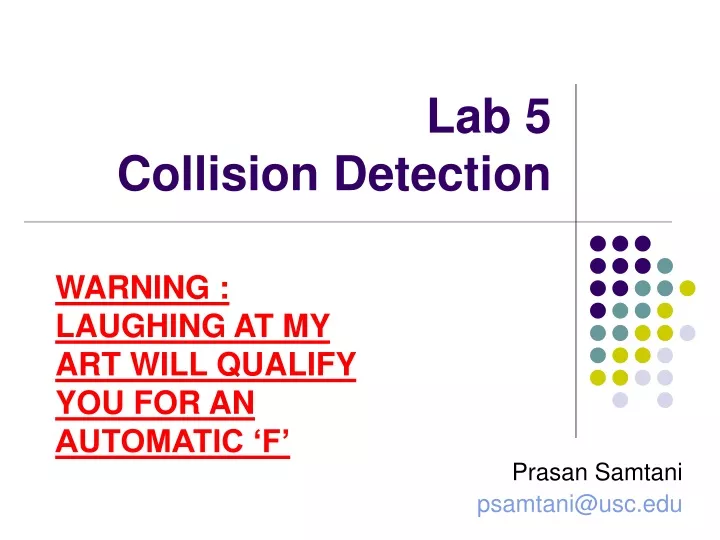 lab 5 collision detection