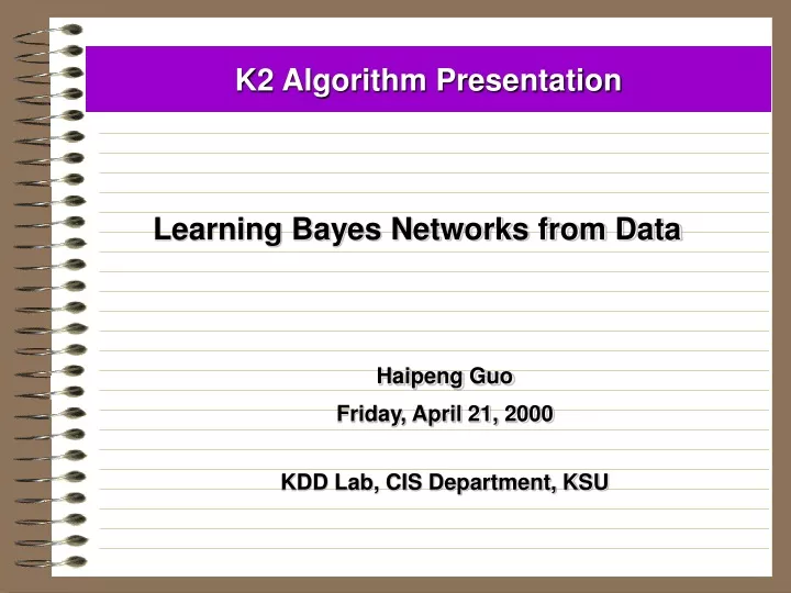 k2 algorithm presentation