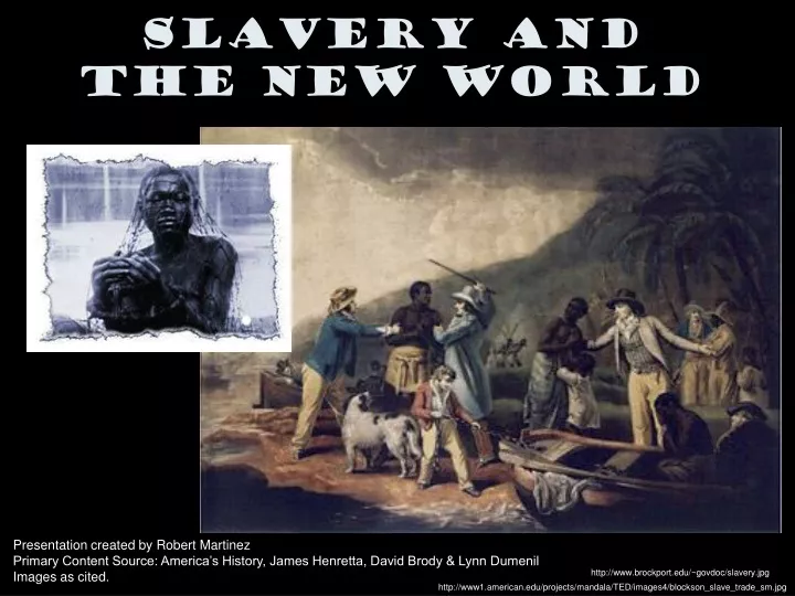 slavery and the new world