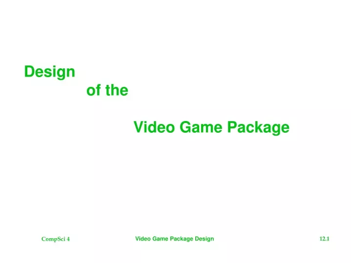 design of the video game package