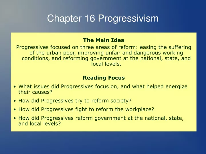 chapter 16 progressivism