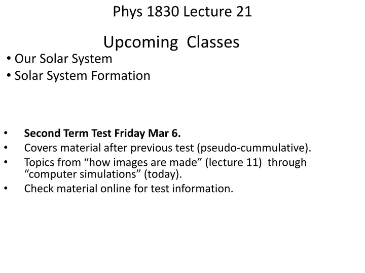 phys 1830 lecture 21