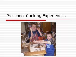 Preschool Cooking Experiences