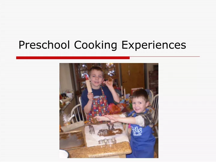 preschool cooking experiences
