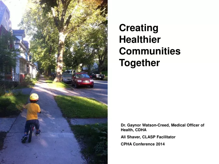 creating healthier communities together