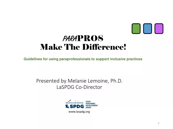 para pros make the difference guidelines for using paraprofessionals to support inclusive practices