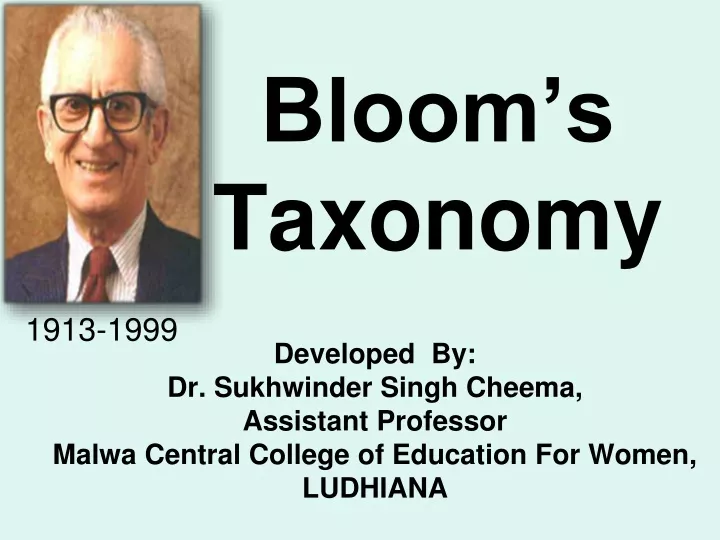 bloom s taxonomy