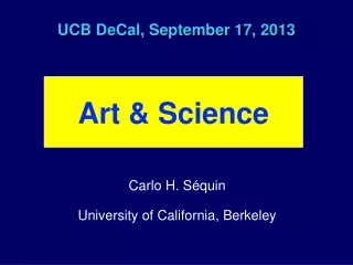 UCB DeCal, September 17, 2013