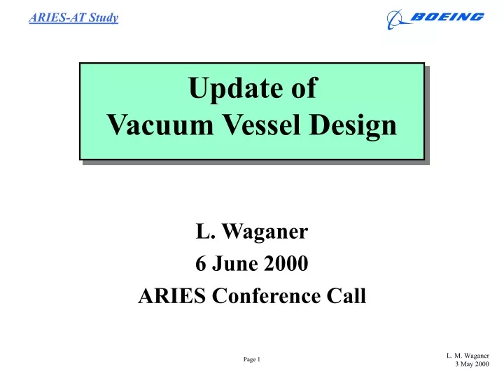 update of vacuum vessel design
