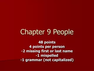 Chapter 9 People